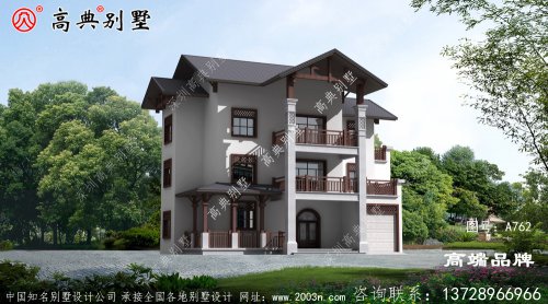 中式别墅设计图造型端庄大气	