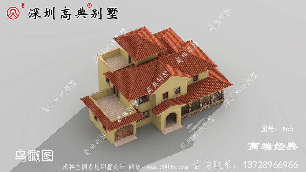 中式仿古自建房设计图，与传统元素相结合，适合现代生活习惯